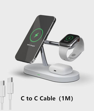 3-in-1 Draadloze Oplaadstandaard voor iPhone, Apple Watch & AirPods - Snel & Netjes