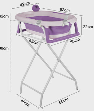 Opvouwbaar Babybadje met Onderstel - Veilig en Comfortabel Baden voor Pasgeborenen en Peuters