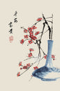Vintage Chinese Lotus & Bamboe Canvas Print - Zen Muurdecoratie