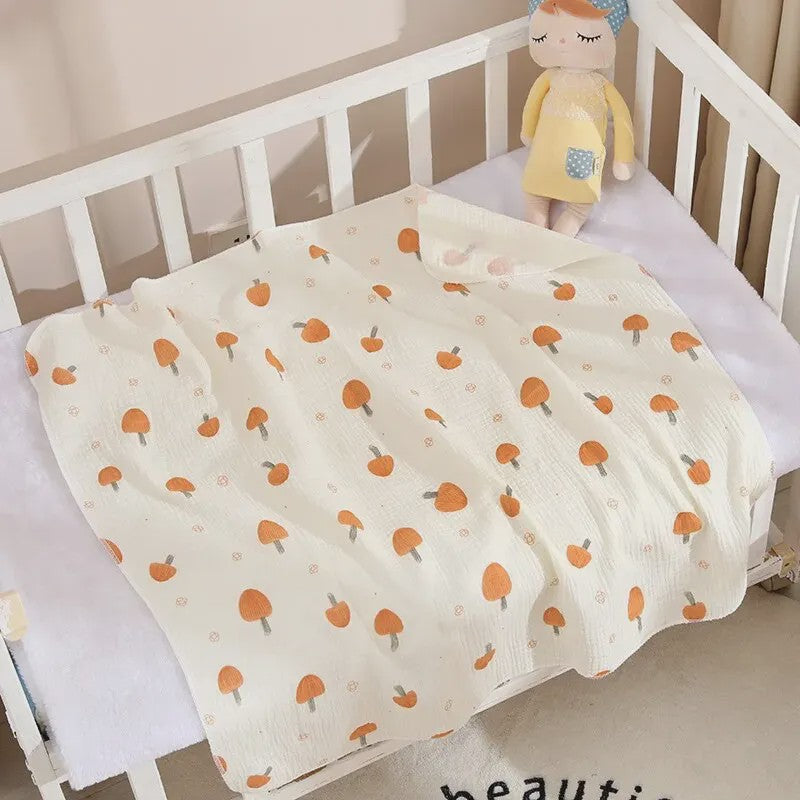 Zachte Muslin Swaddle Deken voor Baby's - Katoen, 80x80cm, met schattige prints