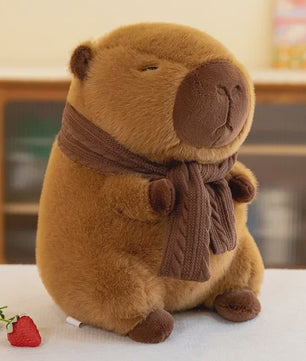 Knuffel Capybara met Sjaal - Zacht Pluche Dier Speelgoed (25-30CM)