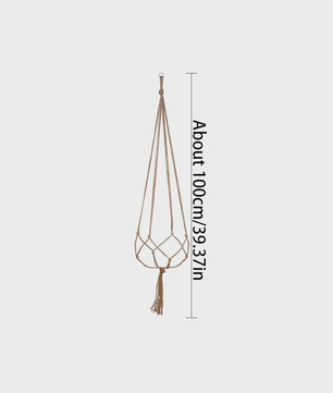 Macramé Plantenhanger - Decoratieve Hangmand voor Binnen & Buiten
