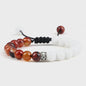 Verstelbare Natuursteen Armband - 8mm Agate & Onyx Kralen voor Mannen en Vrouwen