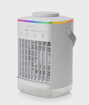 Draagbare Mini Air Cooler met Verneveling en LED Nachtlampje