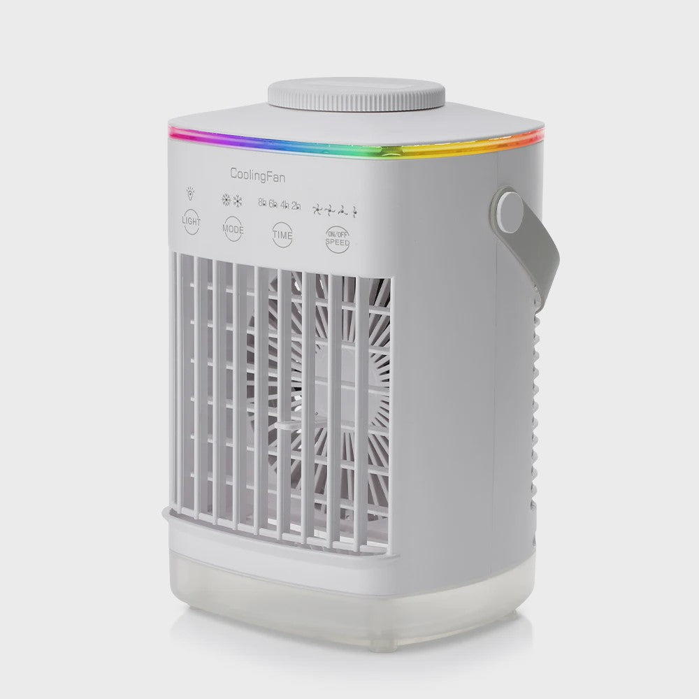 Draagbare Mini Air Cooler met Verneveling en LED Nachtlampje