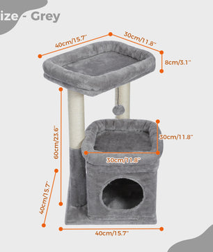 Kattenboom met Condo, Dubbele Perch en Krabpalen - Perfect voor Binnenkatten en Kittens