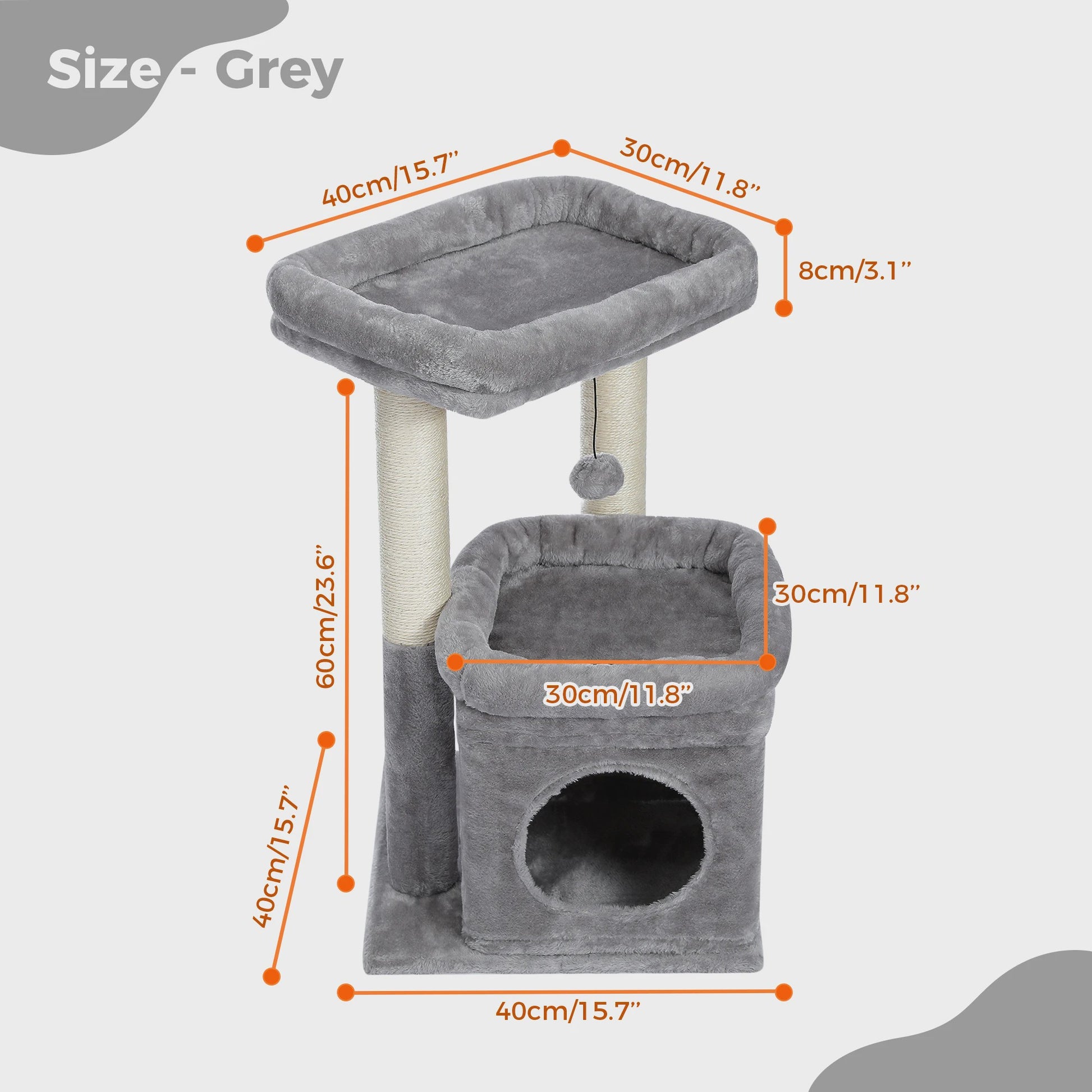 Kattenboom met Condo, Dubbele Perch en Krabpalen - Perfect voor Binnenkatten en Kittens