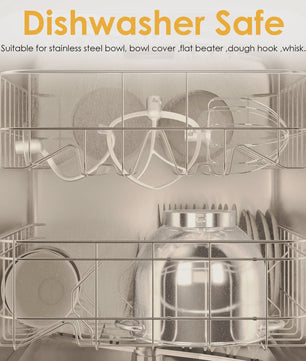 BioloMix Keukenmachine 1200W - 6L RVS Kom, Stille DC Motor & 6 Snelheden