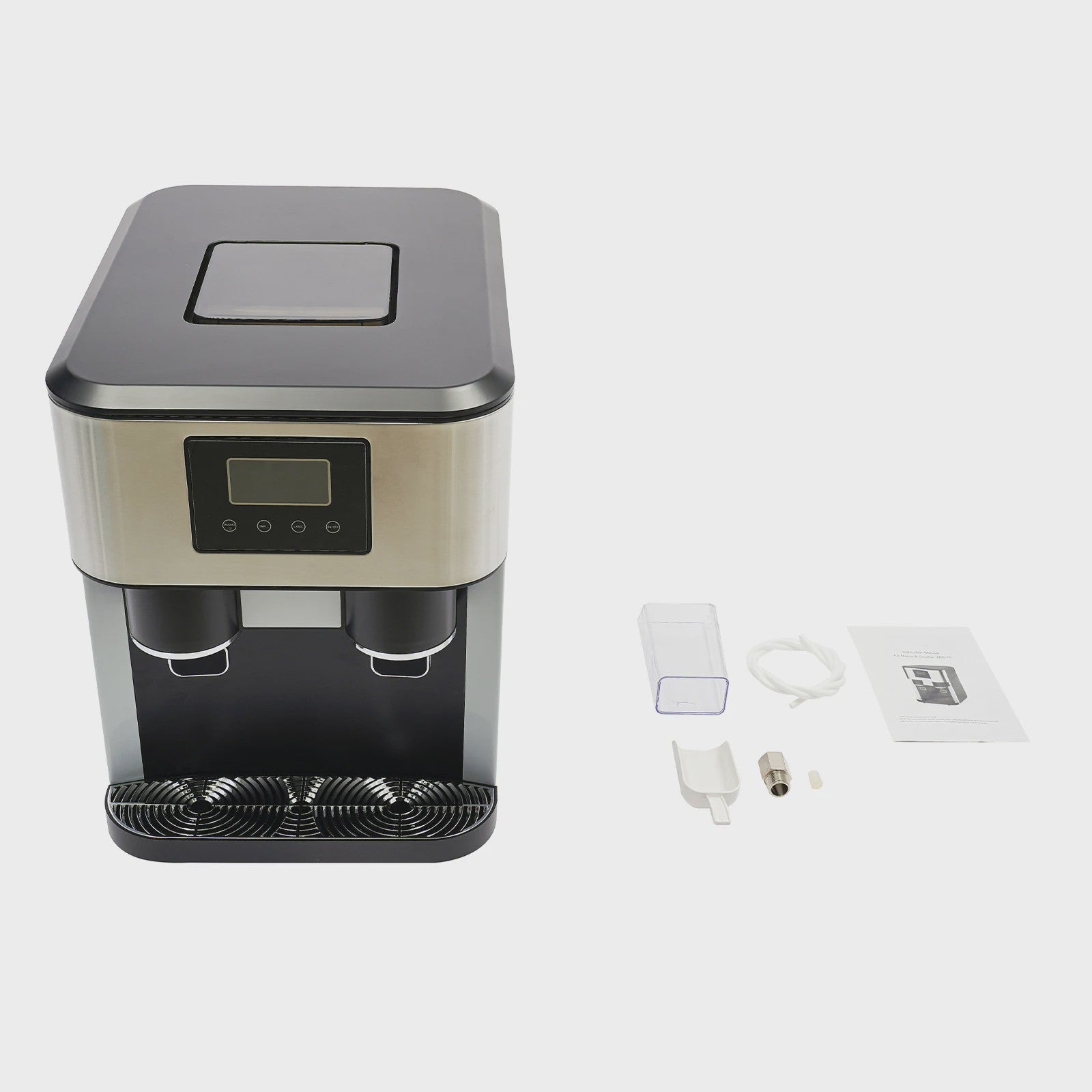 3-in-1 IJsmachine: Crushed Ice & IJsklontjes Maker - Automatische Reiniging - RVS