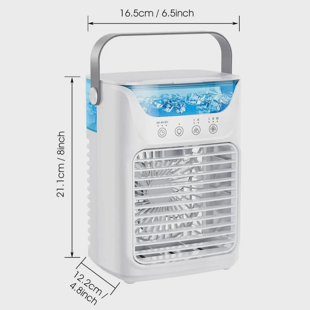 Draagbare 3-in-1 Air Cooler: Ventilator, Luchtkoeler & Luchtbevochtiger met LED Nachtlampje
