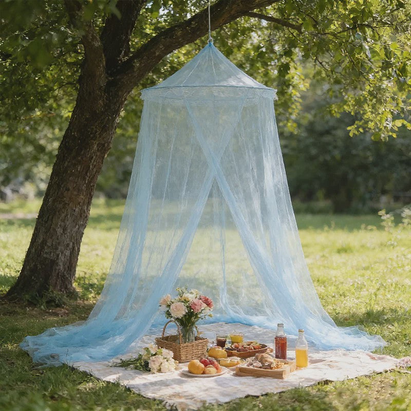 Elegante Hangende Klamboe Dome - Polyester Mesh voor Bed & Decoratie