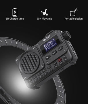 MLOVE BV800 Draagbare Bluetooth Speaker met FM Radio, LCD Scherm, AUX, USB & TF Kaart