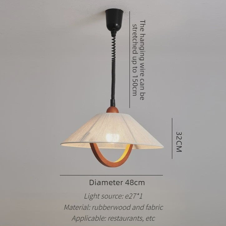 Wabi Sabi Houten Hanglamp - Retro Stijl Verlichting voor Woonkamer, Eetkamer & Slaapkamer