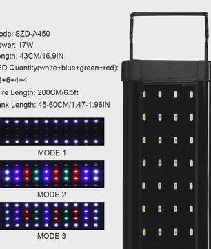 Super Slim Aquarium LED Verlichting - Plantengroei & RGB Kleuren - 31-120cm