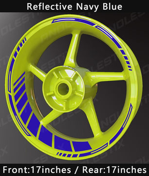 Reflecterende Motor Velgstickers - 17 Inch Velgtape voor Yamaha, Honda, Kawasaki, Suzuki, BMW, KTM