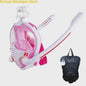Volledig Gelaats snorkelmasker met Dubbele Buizen - 180° Panoramisch, Anti-condens & Dry Top Systeem