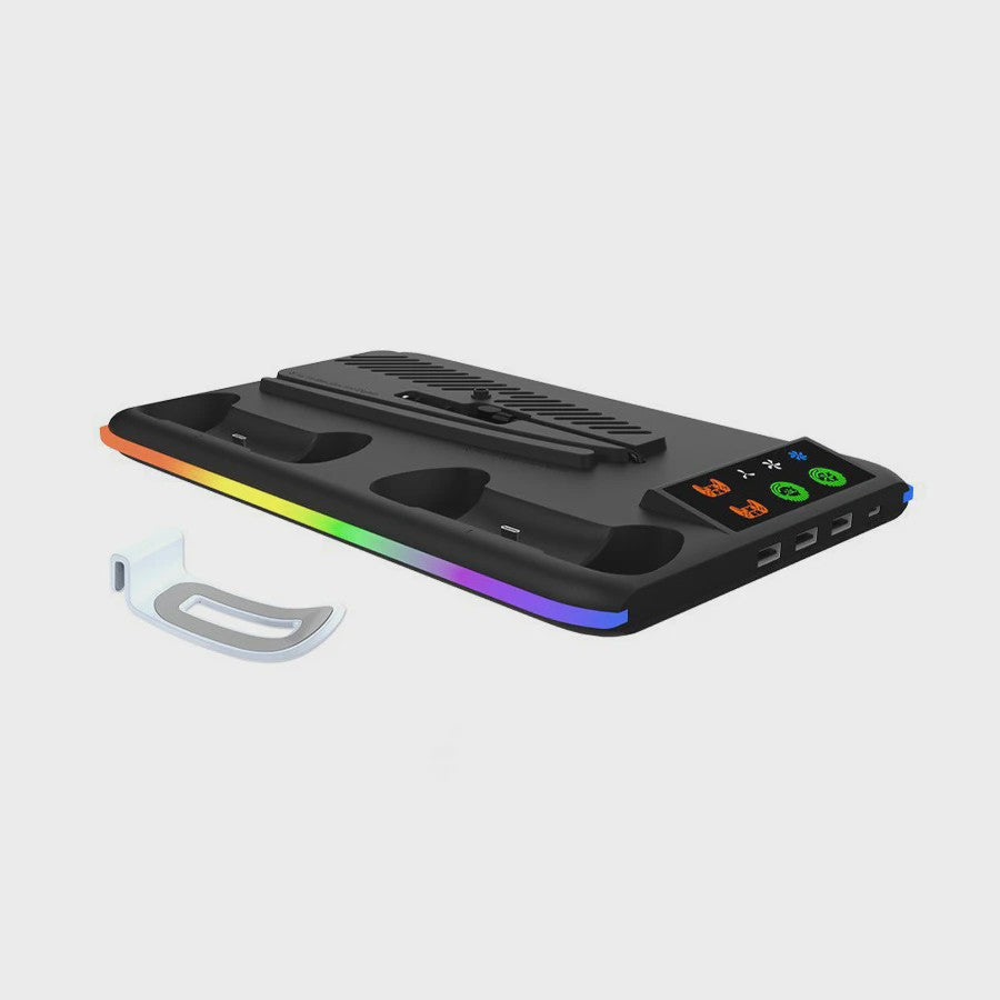 PlayStation 5 Cooling Stand met LED, Controller Oplaadstation & 3-Speed Ventilator
