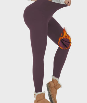 Dames Thermische Fleece Leggings met Hoge Taille - Warm & Zacht voor Yoga en Workout