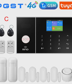 Tuya Smart Home Beveiligingssysteem met 4G WiFi, APP Meldingen en Bewegingsdetector