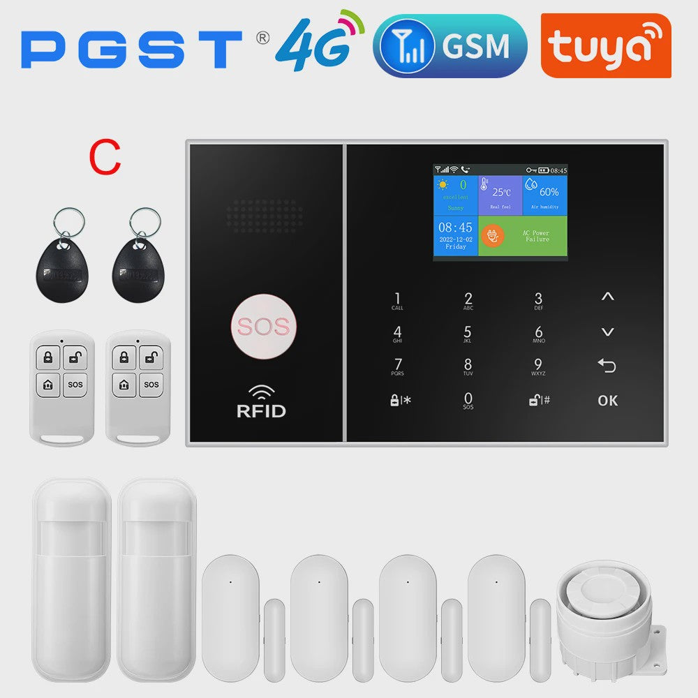 Tuya Smart Home Beveiligingssysteem met 4G WiFi, APP Meldingen en Bewegingsdetector