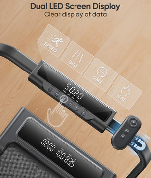 Toputure Elektrische Opvouwbare Loopband met Helling & App Controle - Ideaal voor Thuis & Kantoor