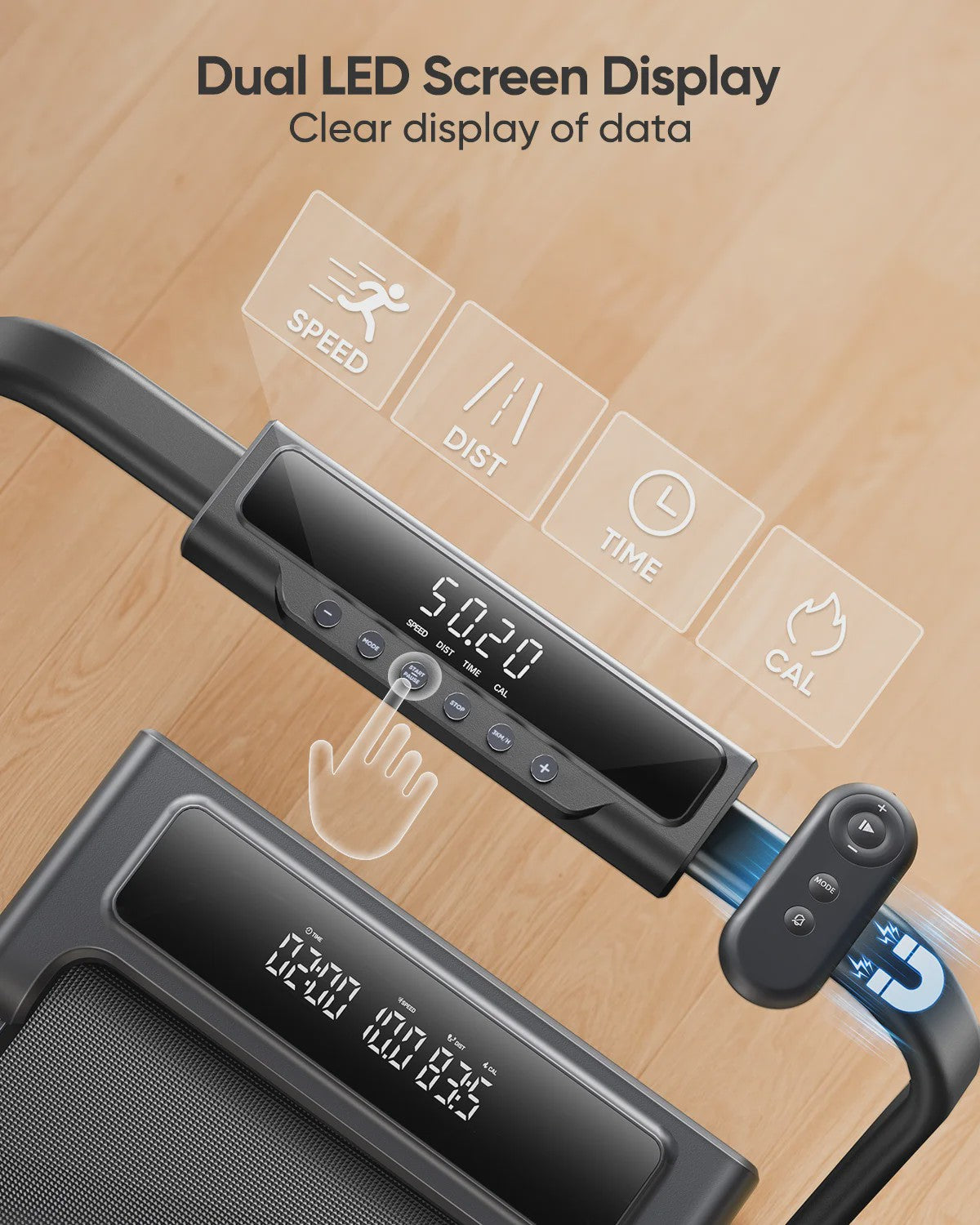 Toputure Elektrische Opvouwbare Loopband met Helling & App Controle - Ideaal voor Thuis & Kantoor