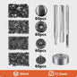 Roestvrij Staal Drukknopen Set 12.5mm Gunmetal Zwart - Kleding & Tassen