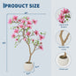 Levensgetrouwe Roze Magnolia Kunstboom - Realistische Zijde Plant in Pot voor Woonkamer Entree