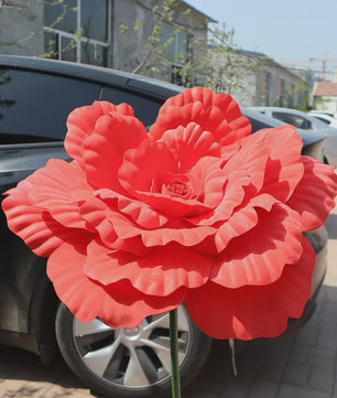 Grote Kunstbloem Pioenroos - 80cm Diameter - Decoratie voor Feesten, Evenementen & Bruiloften
