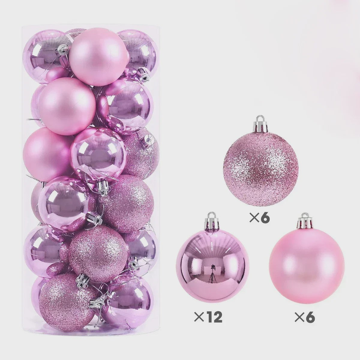 Set van 24 Kerstballen (3/4/6 cm) - Versier je Kerstboom en Feest met Stijl