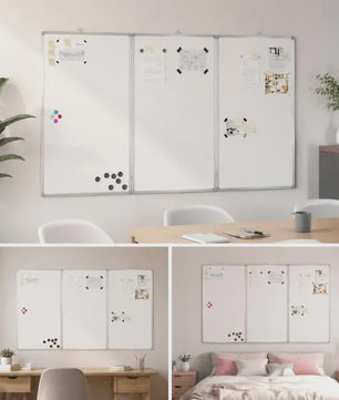 Opvouwbaar Magnetisch Whiteboard 180x100cm - Dubbelzijdig, Aluminium Frame, Makkelijk Schoon te Maken