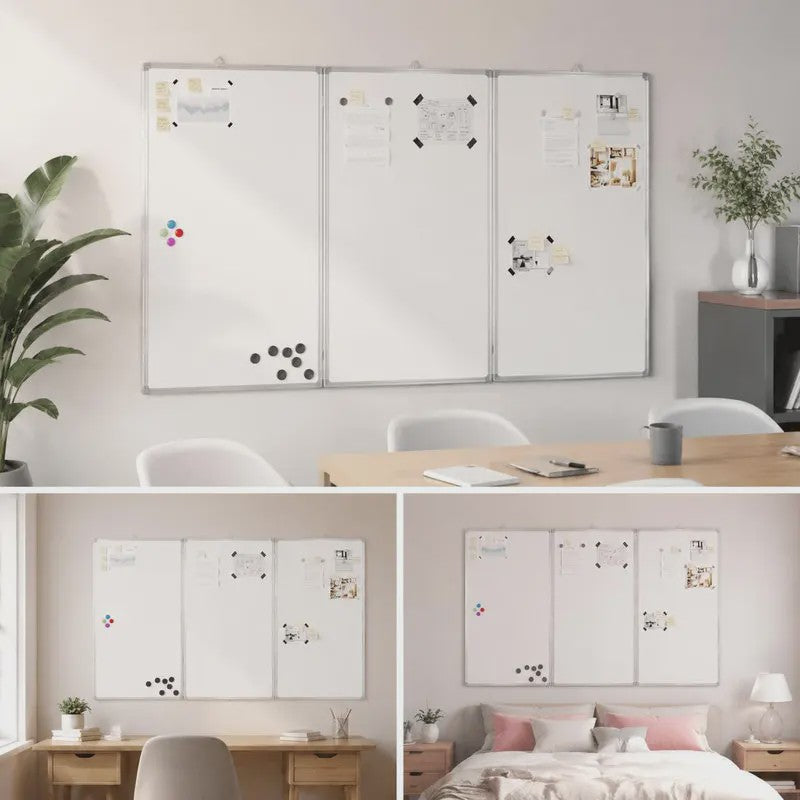 Opvouwbaar Magnetisch Whiteboard 180x100cm - Dubbelzijdig, Aluminium Frame, Makkelijk Schoon te Maken