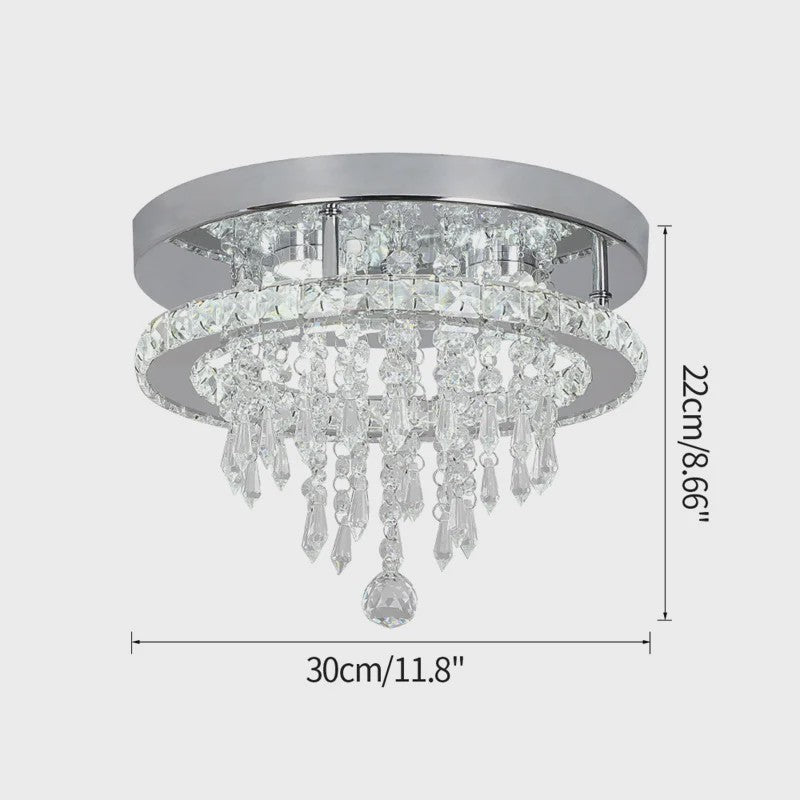 Luxe K9 Kristallen Plafondlamp met Smart LED en Afstandsbediening - Modern Design