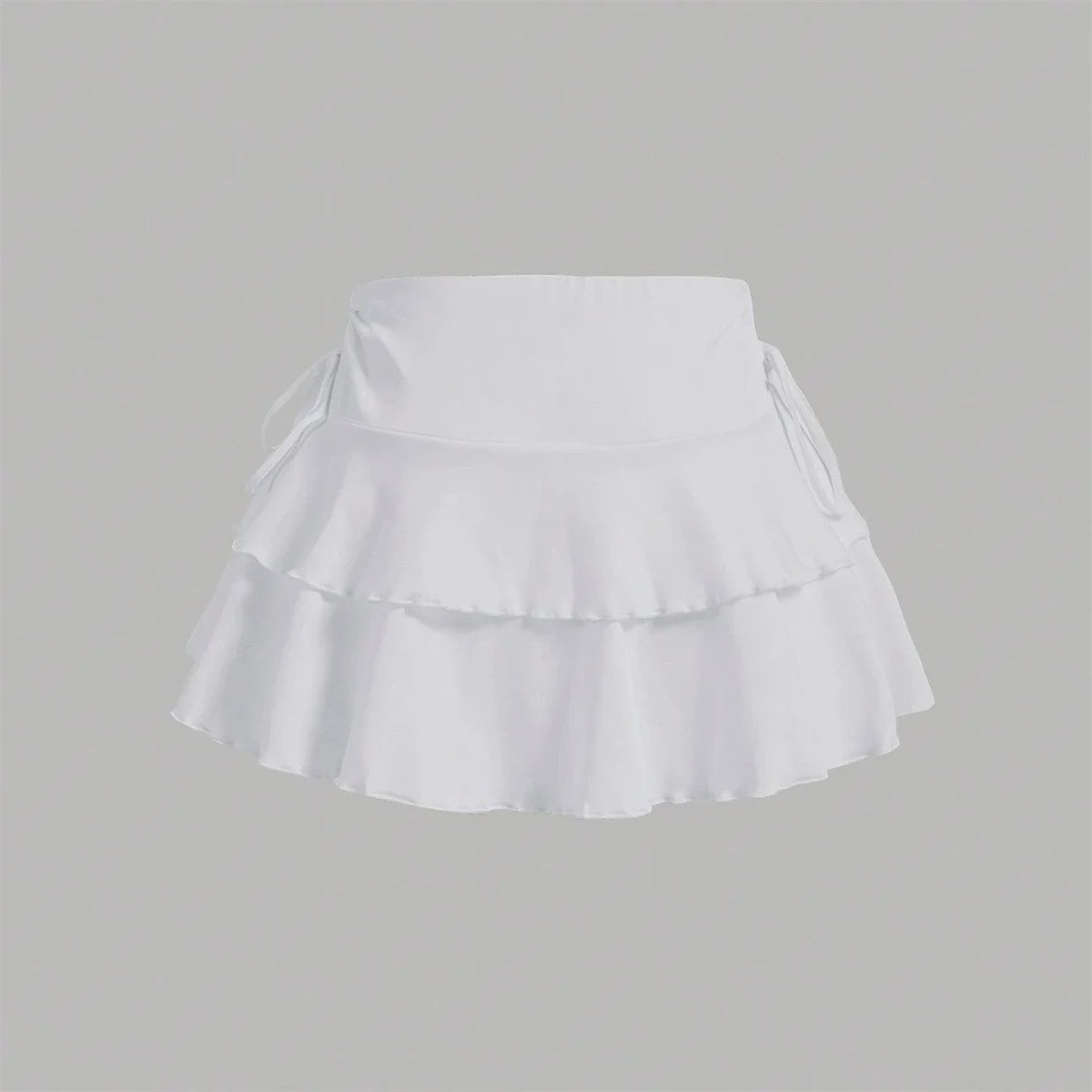 Zomerse Dames Rok: Hoge Taille, Slim Fit met Elastische Band en Ruffle Details