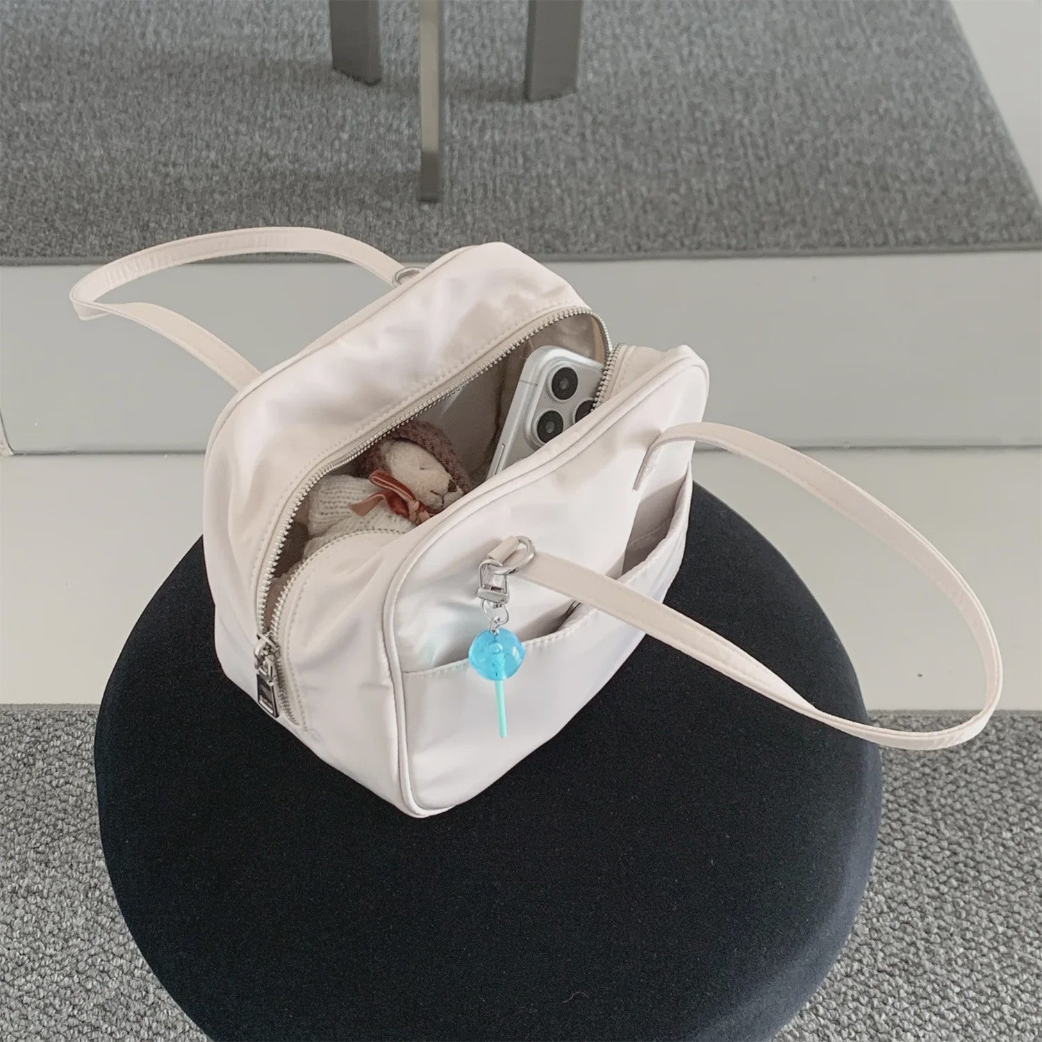 Stijlvolle Nylon Boston Bag - Lichtgewicht Schoudertas & Crossbody Tas voor Dames
