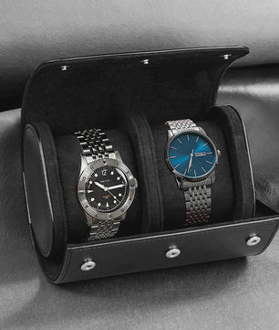 Reis Etui voor Horloges - Opbergrol voor 3 Horloges met Uitneembare Kussens