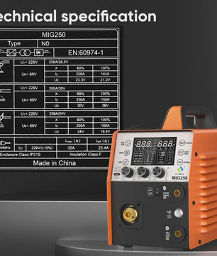 HITBOX MIG250 6-in-1 Lasapparaat: MIG, MMA, TIG, Aluminium & Pulse