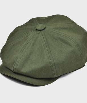 BOTVELA Heren Gatsby Pet van Twill Katoen - Stijlvolle 8-Panel Flat Cap