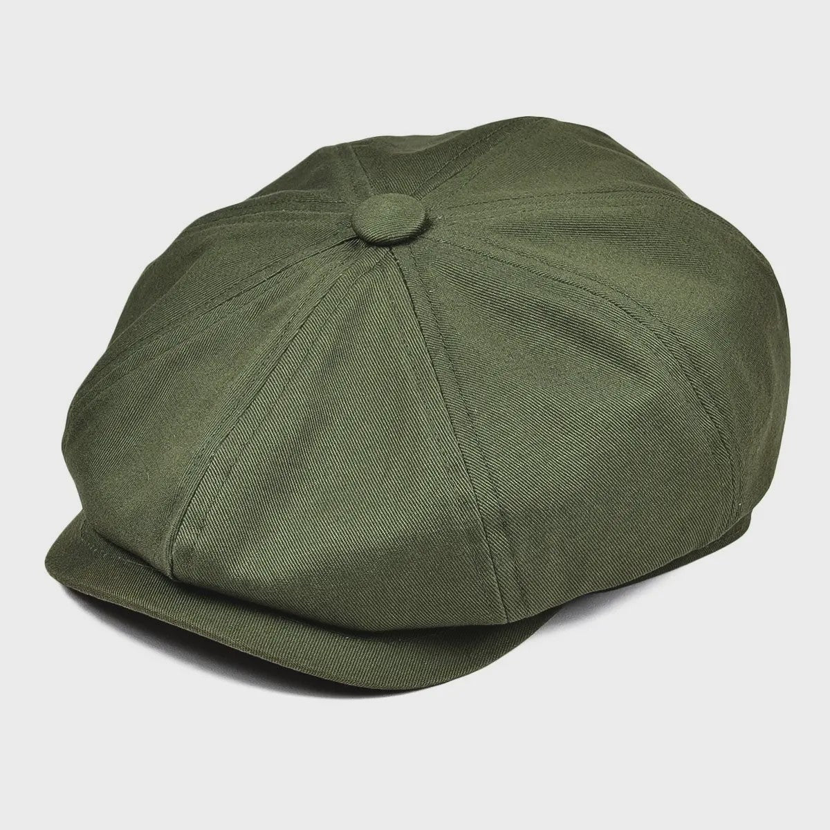 BOTVELA Heren Gatsby Pet van Twill Katoen - Stijlvolle 8-Panel Flat Cap