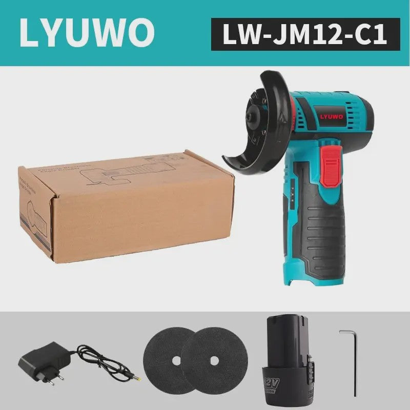 LYUWO Draadloze Haakse Slijper 12V - Compacte Krachtpatser voor Diamantslijpen