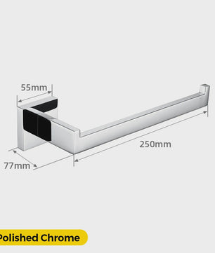 Mat Zwart Handdoekrek 304 RVS - Wandmontage, Heavy Duty Badkamer Accessoire