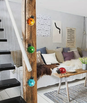 Metalen Lieveheersbeestje Muurdecoratie - Charmante Decoratie voor Binnen & Buiten