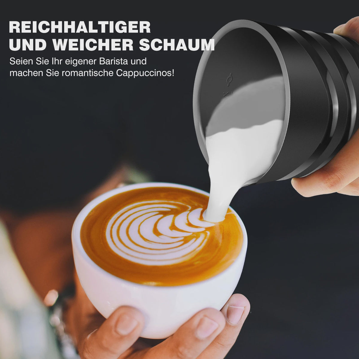 4-in-1 Melkopschuimer & Warmer - 600ml - Voor Latte, Cappuccino & Warme Chocolademelk
