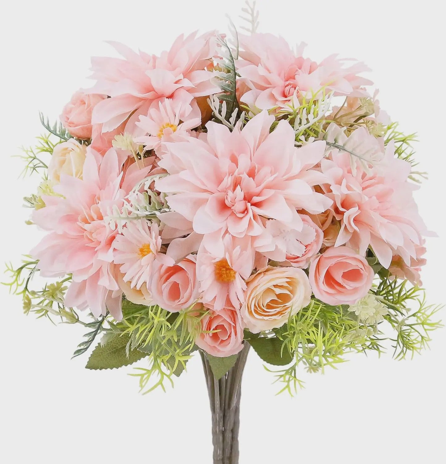 Kunstboeket Rozen, Dahlia's & Hydrangea's - Decoratie voor Huis, Bruiloft & Tuin