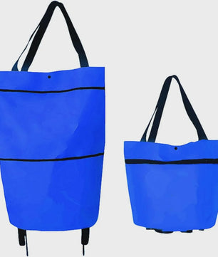 2-in-1 Opvouwbare Boodschappentrolley met Wielen - Handige Draagtas