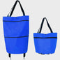 2-in-1 Opvouwbare Boodschappentrolley met Wielen - Handige Draagtas