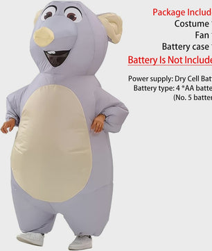 Opblaasbaar Muis Kostuum voor Volwassenen - Grappig Feest & Halloween Outfit
