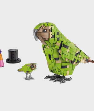 Bouwset Kakapo Papegaai en Vogel - Decoratieve Bouwstenen voor Kinderen en Fans