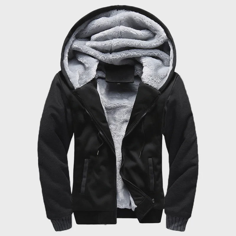 Warme Heren Winterjas met Camouflageprint en Fleece Voering - Casual Hooded Jacket