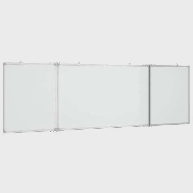 Magnetisch Whiteboard 3 Paneel Klapbaar 160x50 cm Aluminium Frame - Ideaal voor Kantoor, School & Thuis